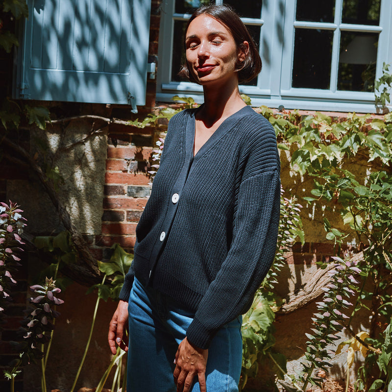 Women's Cotton Knit Mate Cardigan - Carbon