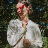 Women's Cotton Knit Sweater - Biscuit