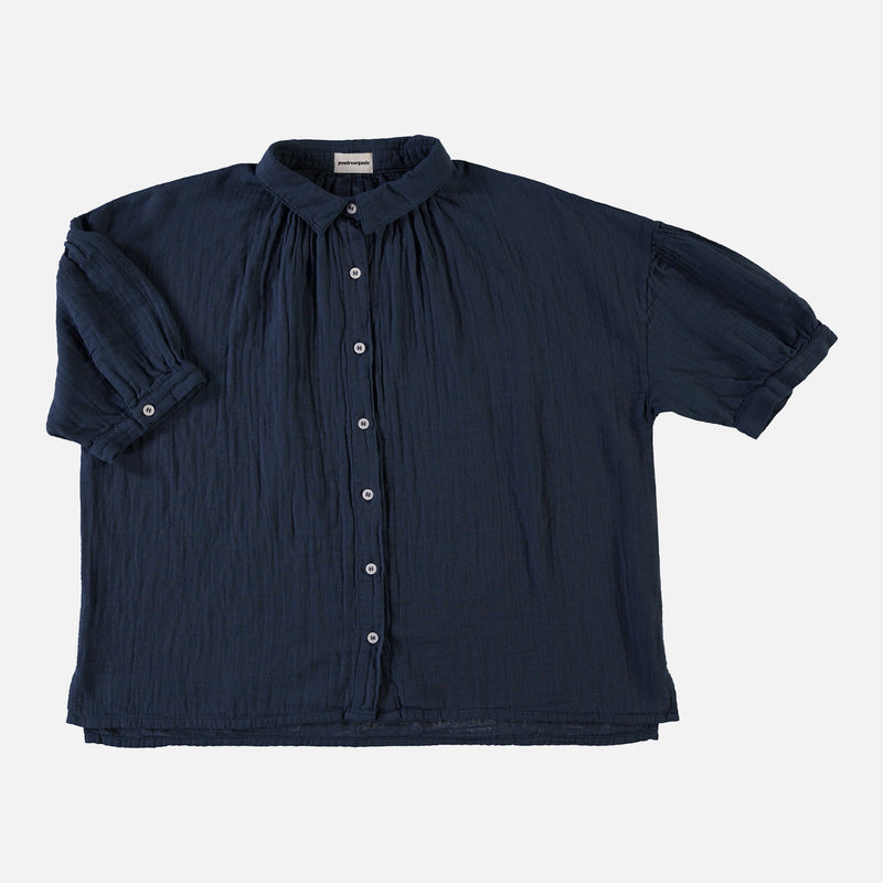 Women's Cotton Neotine Blouse - Midnight Navy