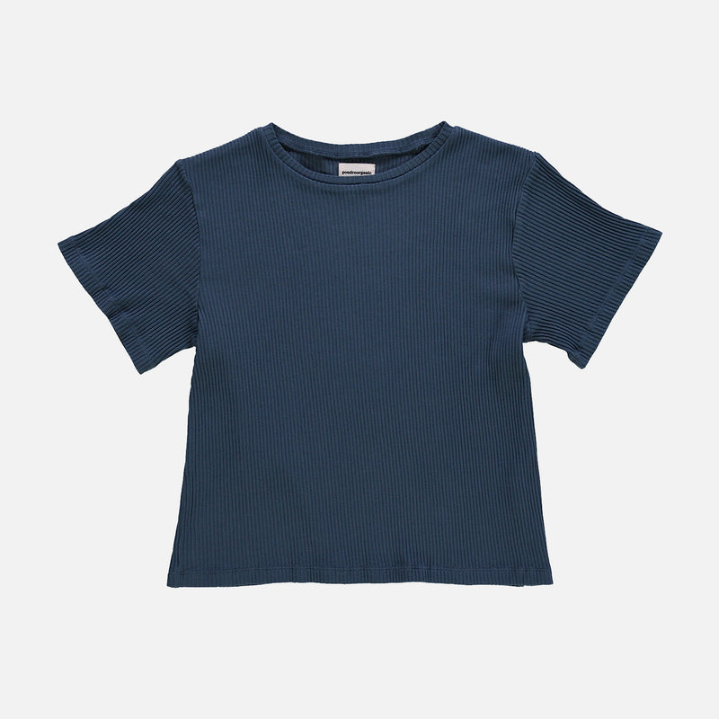 Women's Cotton Rib Orgeat T-Shirt - Midnight Navy