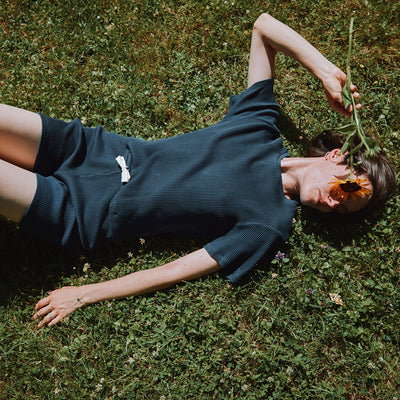 Women's Cotton Rib Hortensia Shorts - Midnight Navy