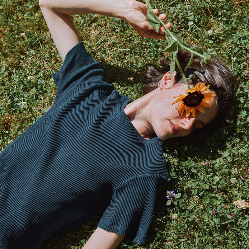 Women's Cotton Rib Orgeat T-Shirt - Midnight Navy