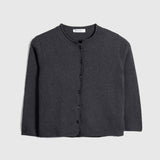 Women's Recycled Cotton 3/4 Sleeve Leda Cardigan - Grey Anthracite