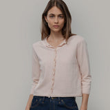 Women's Recycled Cotton 3/4 Sleeve Leda Cardigan - Pink Tulle