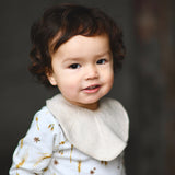 Cotton Knitted Fjola Bib - Ivory