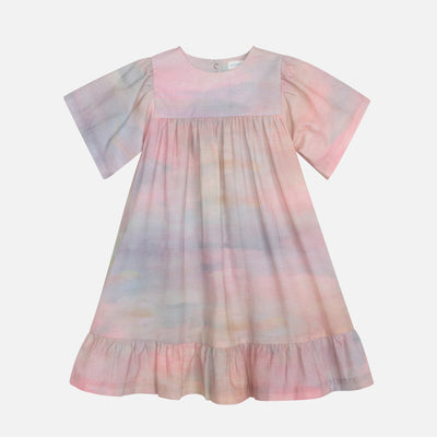 Kids Cotton Flair Dress - Dawn