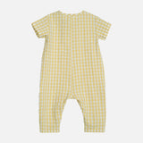 Baby Cotton Crinkle Suit - Lemon Check