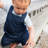 Baby Cotton Overall - Dark Denim