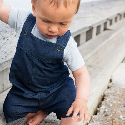 Baby Cotton Overall - Dark Denim