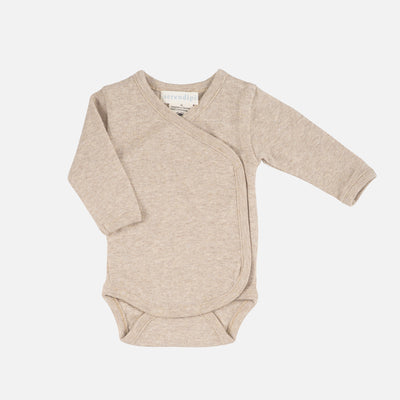 Cotton Newborn Wrap Body - Oat Melange
