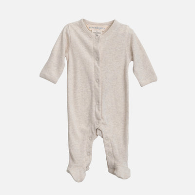 Baby Cotton Newborn Babysuit - Shell Melange