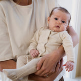 Baby Cotton Newborn Babysuit - Shell Melange