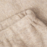 Baby Cotton Newborn Footed Pants - Oat Melange