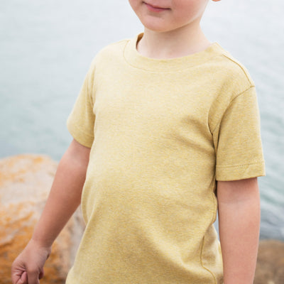 Kids Cotton SS Tee - Chamomile Melange