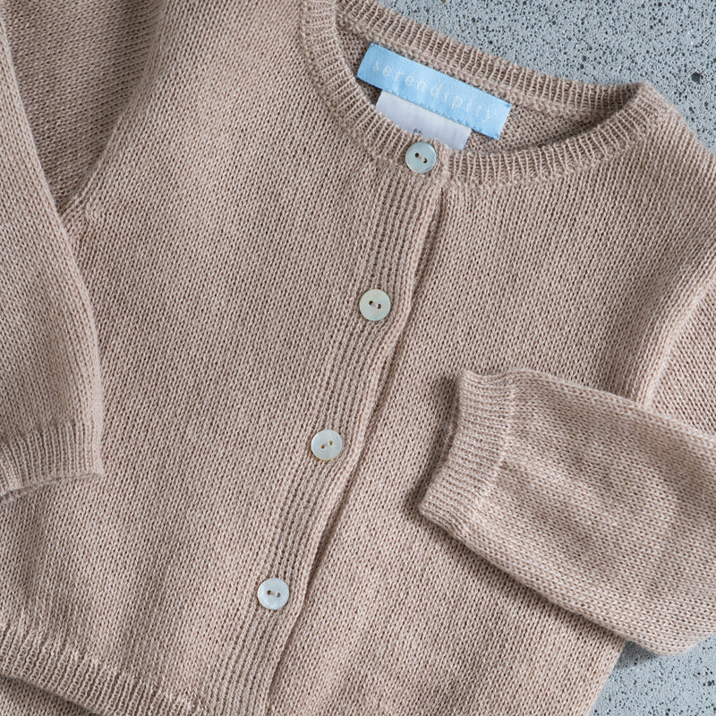 Baby Alpaca Cardigan - Nutmeg