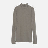 Womens Cotton Turtleneck - Taupe