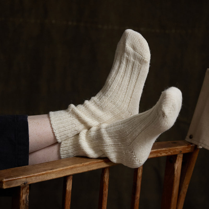Adults Wool Jacob Socks - Alabaster
