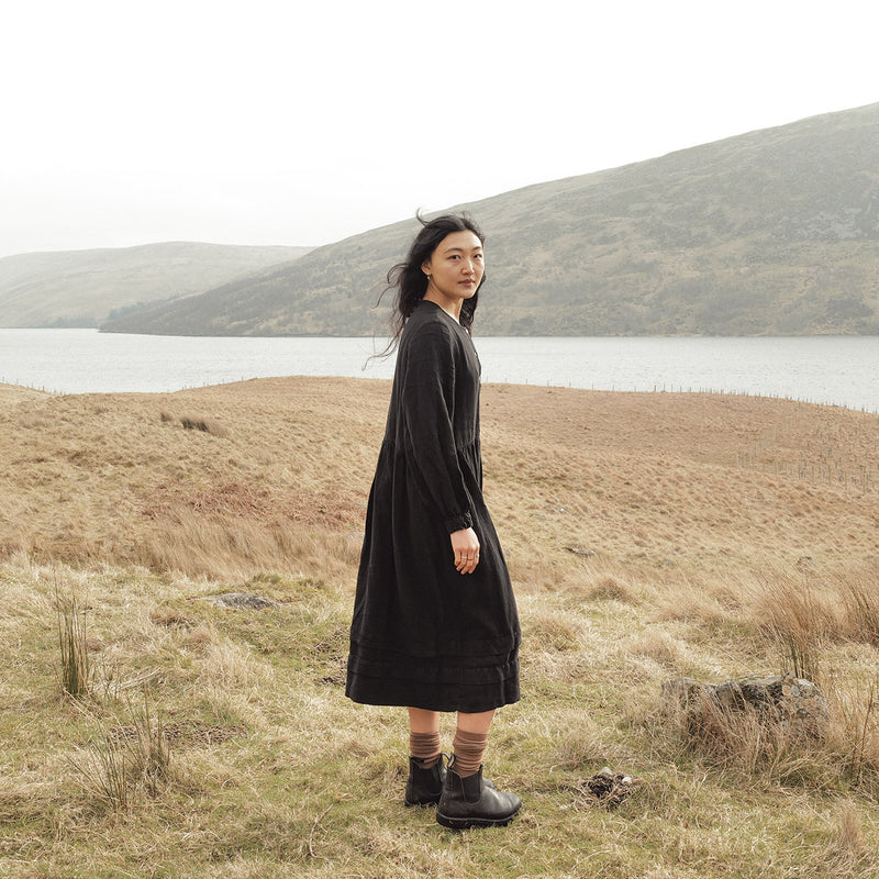 Ash Women's Dress - Linen - Black