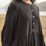 Ash Women's Dress - Linen - Black