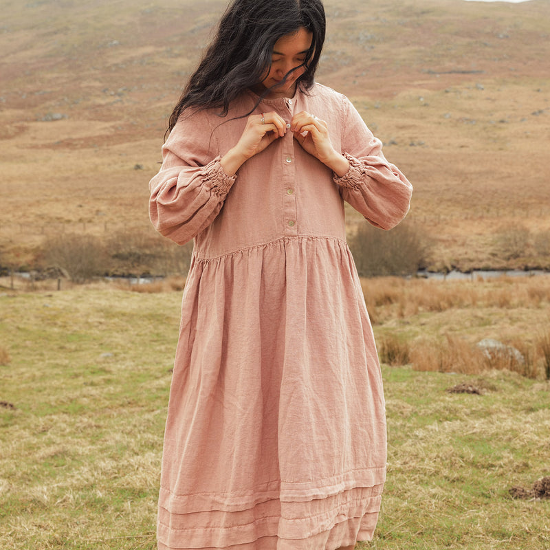 Ash Women's Dress - Linen - Peony