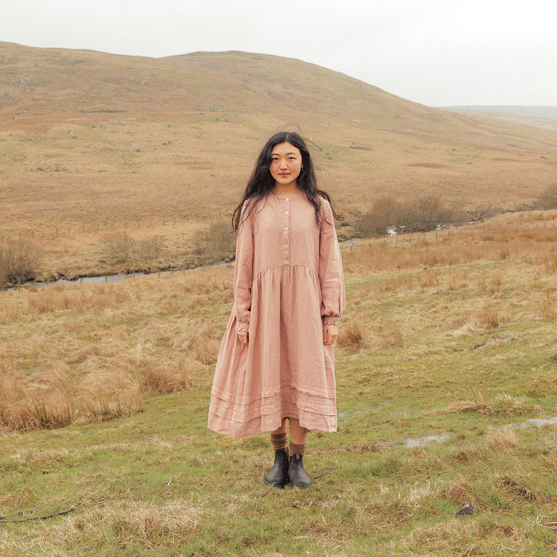 Ash Women's Dress - Linen - Peony