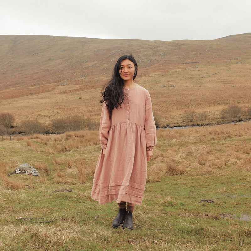 Ash Women's Dress - Linen - Peony