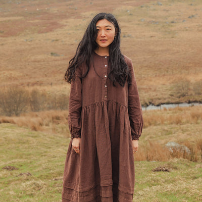 Ash Women's Dress - Linen - Squirrel