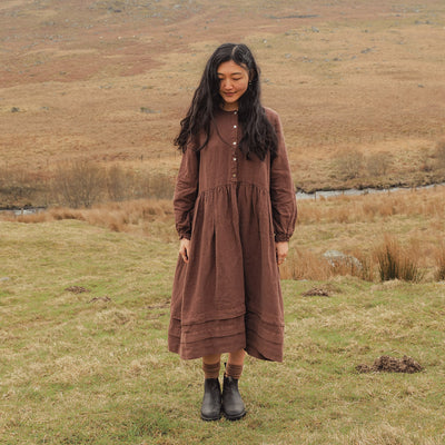 Ash Women's Dress - Linen - Squirrel