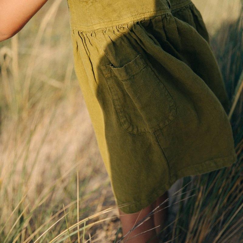 Aspen Dress - Linen - Olive