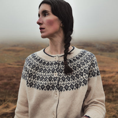 Autumn Women's Cardigan - Superfine Lambswool - Oat