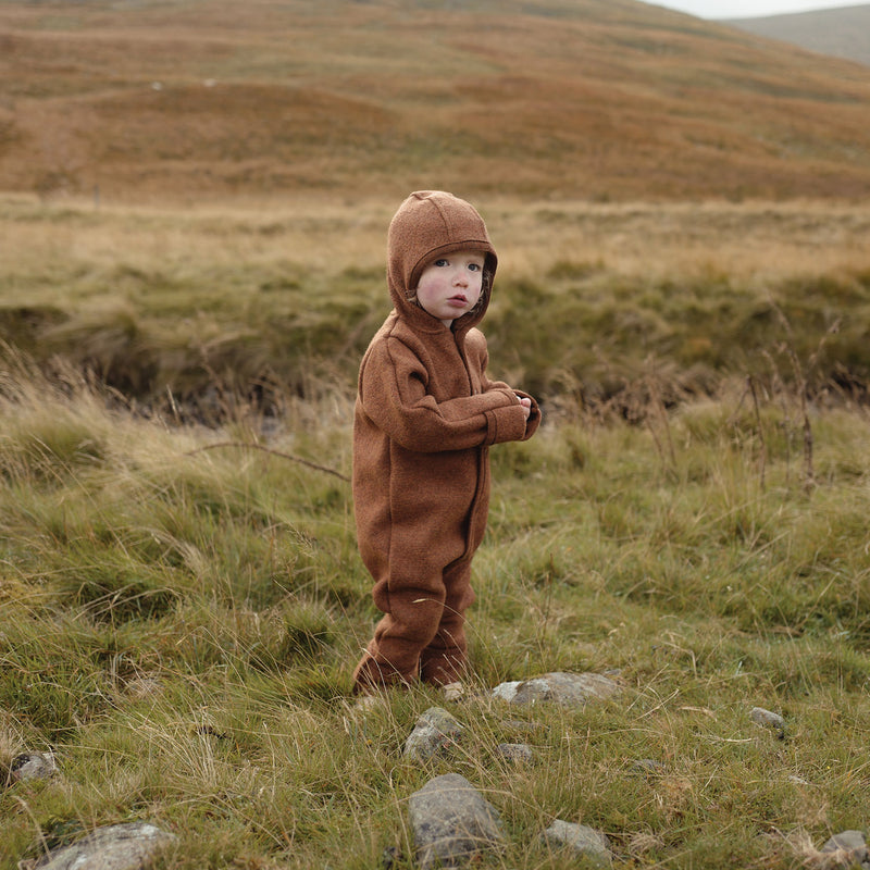 Baby & Kids Overall - Boiled Merino Wool - Auburn