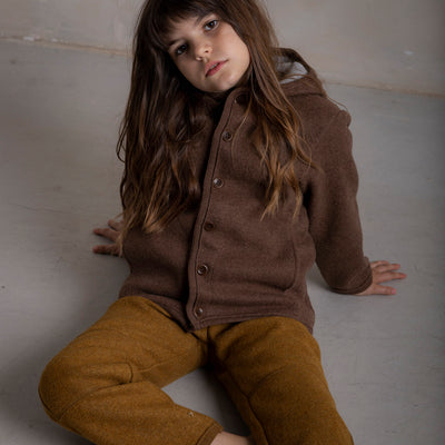 Bramble Baby & Kids Jacket - Boiled Merino Wool - Hazelnut