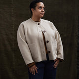 Creek Womens Jacket - Boiled Merino Wool - Sand