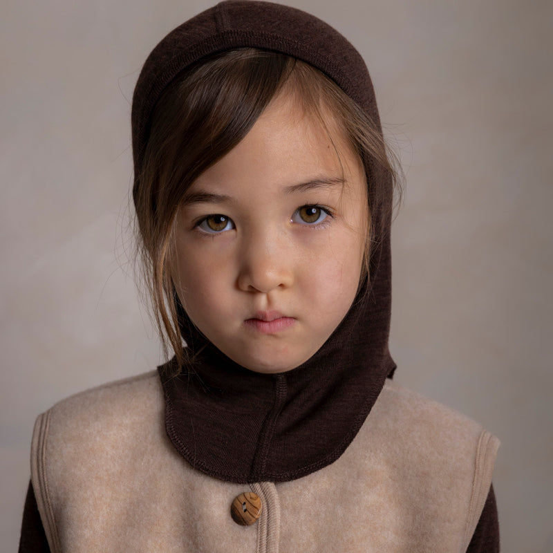 Darter Baby & Kids Balaclava - Merino Wool & Silk - Cacao