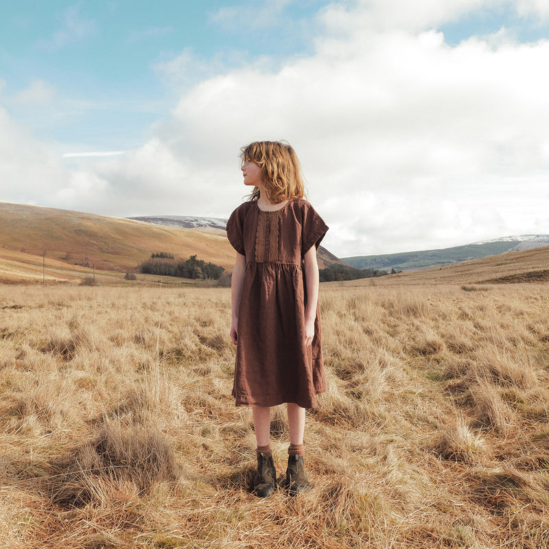 Elowan Baby & Kids Dress - Linen - Squirrel