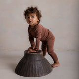 Finch Baby Leggings - Merino Wool & Silk - Russet