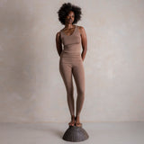 Finch Women's Leggings - Merino Wool & Silk - Warm Driftwood