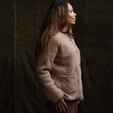 Harrier Womens Jacket - Merino Wool Fleece - Driftwood