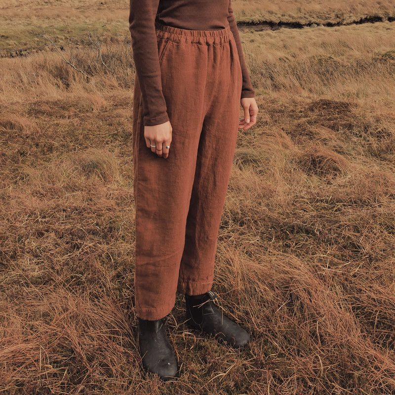Hawthorn II Women's Trousers - Linen - Auburn