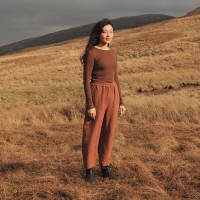 Hawthorn II Women's Trousers - Linen - Auburn