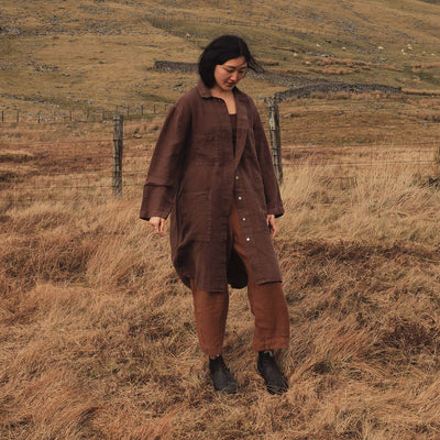 Oak Women's Dress - Linen - Squirrel