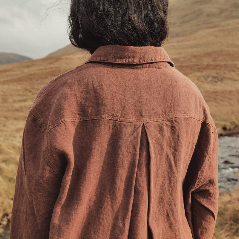 Oak Women's Dress - Linen - Squirrel