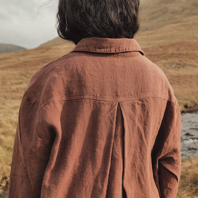 Oak Women's Dress - Linen - Squirrel