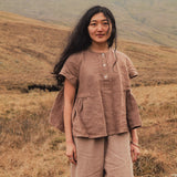 Juniper Women's Blouse - Linen - Cedarwood