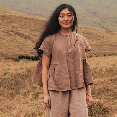 Juniper Women's Blouse - Linen - Cedarwood