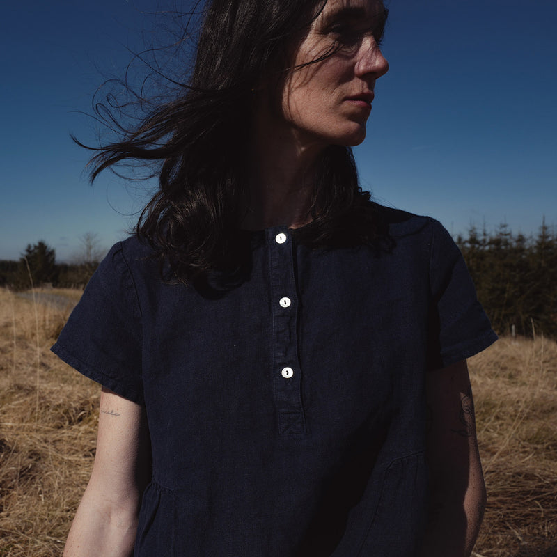 Juniper Women's Blouse - Linen - Midnight