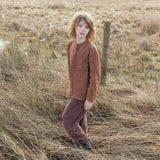 Larch Baby & Kids Shirt - Linen - Auburn