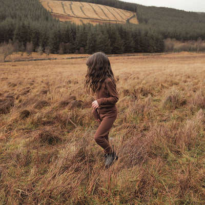 Lark Kids Top - Cotton Pointelle - Squirrel