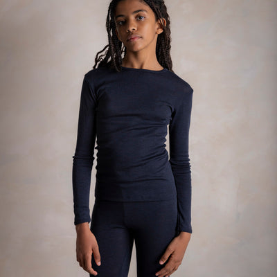 Lark Top & Finch Leggings Kids Set - Merino Wool & Silk - Cosmos