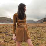 Lapwing Women's Shorts - Cotton Pointelle - Copper